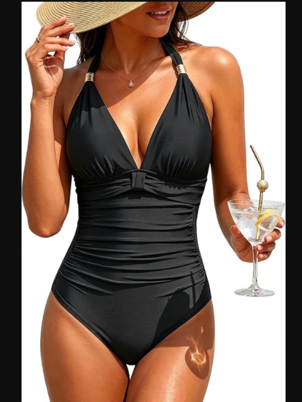 Tummy Control Swimsuit One Piece Bathing Suit Push Up Slimming Swimwear